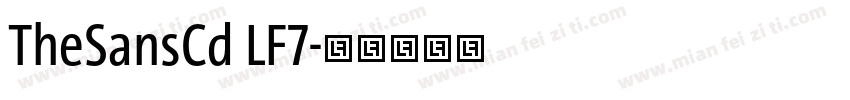TheSansCd LF7字体转换